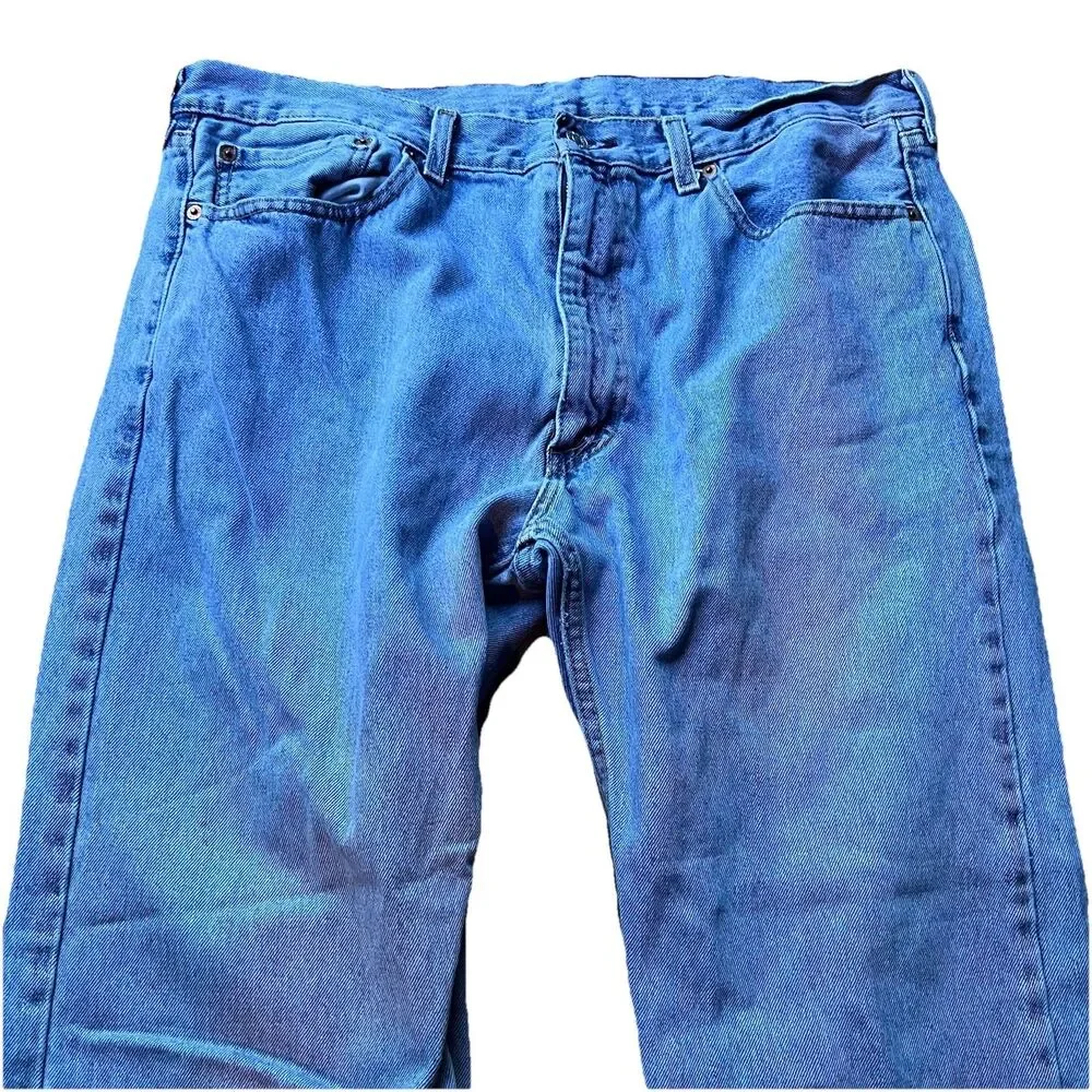 Levi's 505 Regular Fit Straight Leg Medium Stonewash Jeans Pants Men's 38x30